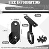 Tandefio 2 Sets Black Oval Closet Rod Kit 92 Inch
