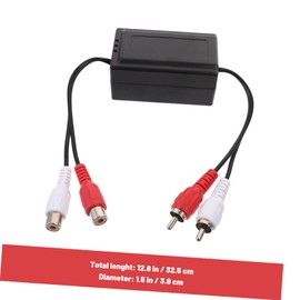 TEHAUX Ground Loop Isolator Durable Audio Filter for Car Amplifier Noise Reduction Compatible with Various Models Enhances Sound Quality and Clarity