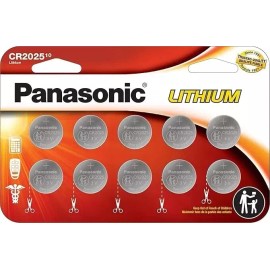 Panasonic 10 x PANASONIC LITHIUM BATTERY 3V CR2025 CR 2025 BR2025 DL2025 Button Cell Watch