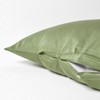HOMESCAPES Moss Green Organic Cotton V-Shape Pillowcase 400TC 600 Thread