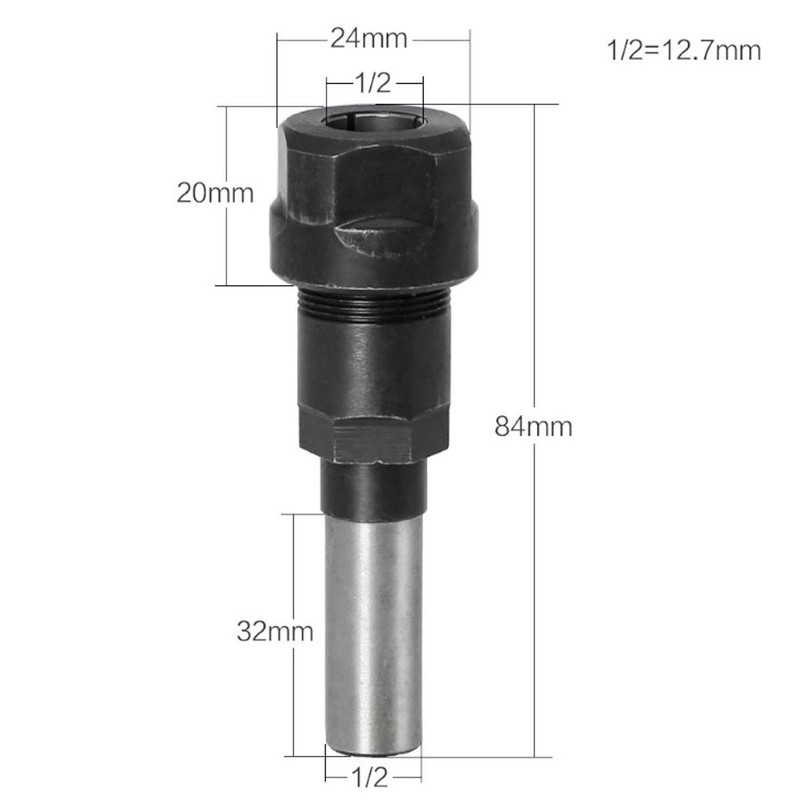 Router Bits Collet Extension Rod for Trimmer Engraving Machine Milling