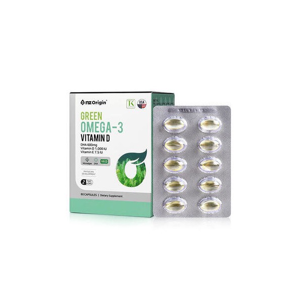 Green Omega-3 Vitamin D (60 capsules), 1 unit / 그린