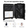 AIWEINY Zipperless Luggage, Polycarbonate Aluminum Hard Shell, Expandable Carry-On Suitcase
