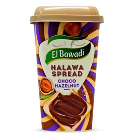 El Bawadi Halawa Choco Hazelnut Spread Was Made From Natural Raw Materials No Additives Non Gmo No Preservatives Or Artificial Colors (1Pack =10 oz / 285 g) البوادى بالشيكولاتة و البندق