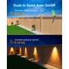 16 Pack Decoration Solar Powered Fence Lamps Outdoor Waterproof with
