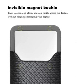 MOSISO Laptop Sleeve Compatible with MacBook Air 13 inch M3 A3113 M2 A2681 M1 A2337 A2179 A1932/Pro 13 M2 M1 A2338 A2251 A2289 A2159 A1989 A1706 A1708, PU Leather Woven Case with Small Bag, Black