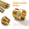 Lyeteung G1 Female Thread to G1 Male Thread Brass Octagonal