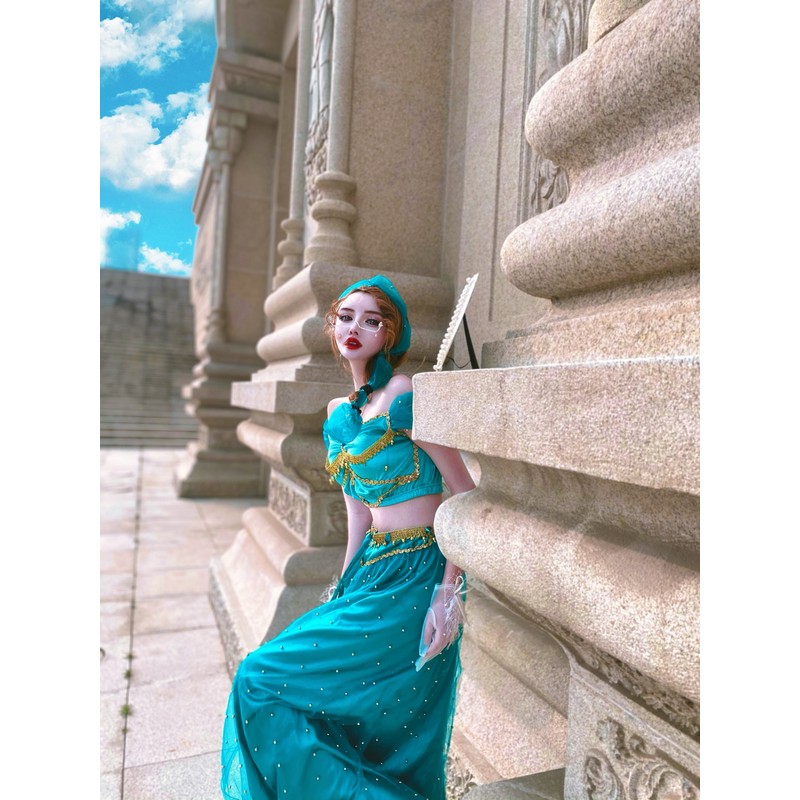Halloween Costume Alidine Jasmine Princess Clothes Adult Cosplay Costume M
