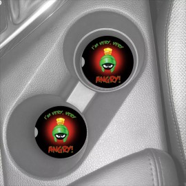 Unbranded MARVIN THE MARTIAN VERY ANGRY THEME DESIGN CUSTOM RUBBER CAR COASTER SET OF 2