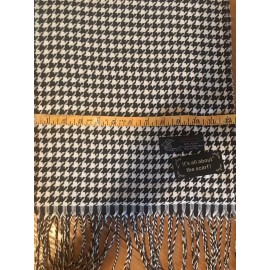 It's all about the scarf Houndstooth Cashmere Feel Winter Scarf, Unisex, Men, Women, 12x72 with fringe