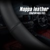 LKWLIKEI Nappa Premium Leather car Steering Wheel Cover, Non-Slip, Breathable,