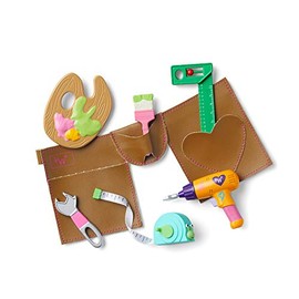 American Girl WellieWishers Reimagined Artist Set for 14.5-inch Dolls with a Faux-Leather Tool Belt, Cordless Screwdriver, Snail-Shaped Tape Measure, Paintbrush, Paint Palette, Ages 4+