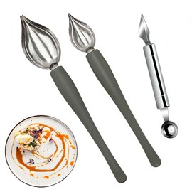 3 Pcs Decorating Spoons Drawing Decorating Spoon Plated Decorating Pencil Spoon for Drawing Beautiful Patterns to Decorate Your Tableware