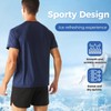 HYCOPROT Men's Quick Dry Workout Shirts - Moisture Wicking Short