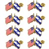 8PCS America Israel Flag Lapel Pins, American Israel Flag Friendship