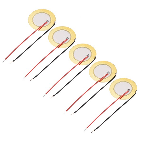 uxcell 5Pcs Piezo Discs 27mm Acoustic Pickup Transducer Microphone Trigger