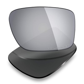 Mryok Replacement Lenses for Oakley Double Edge OO9380 66mm - Options, Anti-seawater Corrosion Polarized - Silver Titanium, One Size