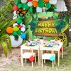 Reptile Snake Happy Birthday Banner Backdrop Jungle Wild Party Banner