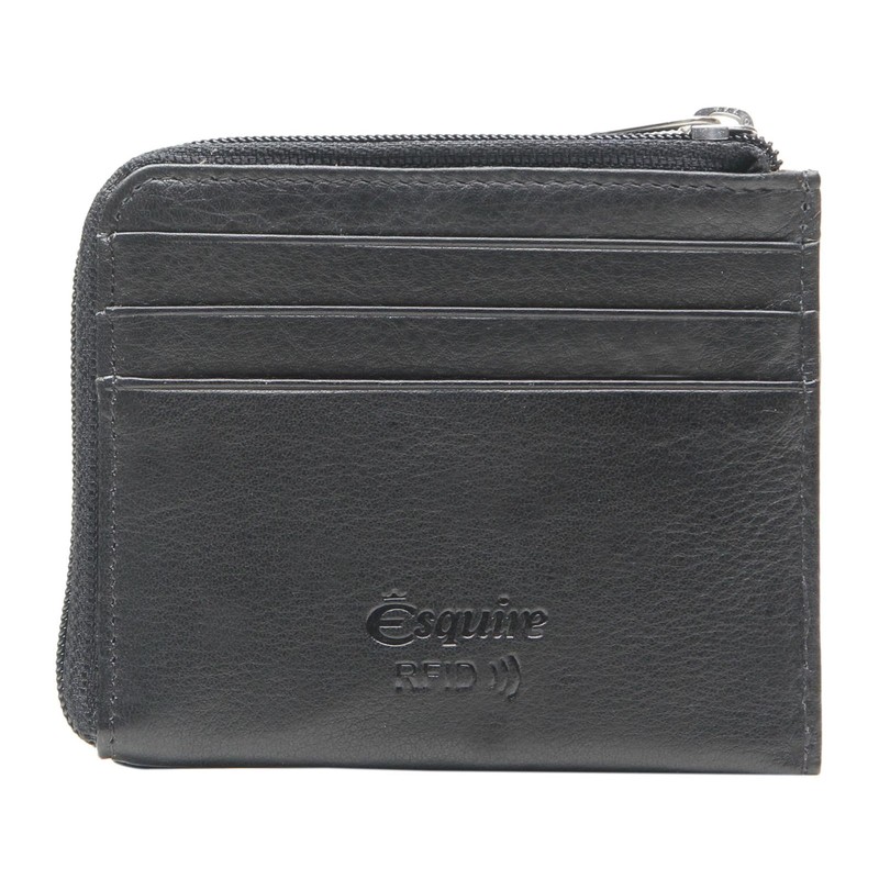 Esquire Oslo Credit Card Holder RFID Leather 10.5 cm, black,