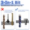 Mesee 6 Pieces HSS Tap Drill Bit Set M3 M4
