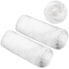 Tatuo 2 Pieces White Cervical Round Pillow Cover for Neck