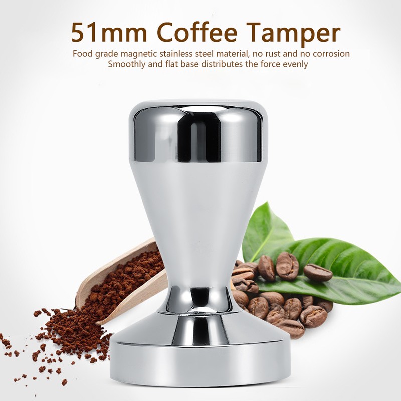 51mm Coffee Tamper Magnetic Stainless Steel AntiRust Coffee Bean Press