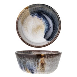 Bloomingville Jules Bowl Natural Grey Brown Blue Ceramic