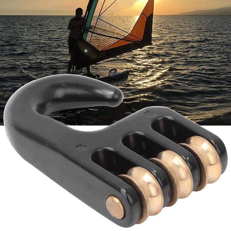 Windsurfing Pulley Hook, 3 Wheel Windsurfing Rigging Pulley Hook, Aluminium