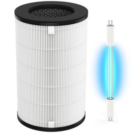AP-T40 True HEPA Filter & UV-C Replacement Bulbs Compatible with HoMedics AP-T40, AP-T40WT, AP-T43-WT, AP-T45-BK and AP-T45-WT