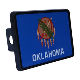 Oklahoma State Flag Trailer Hitch Cover Plug OK