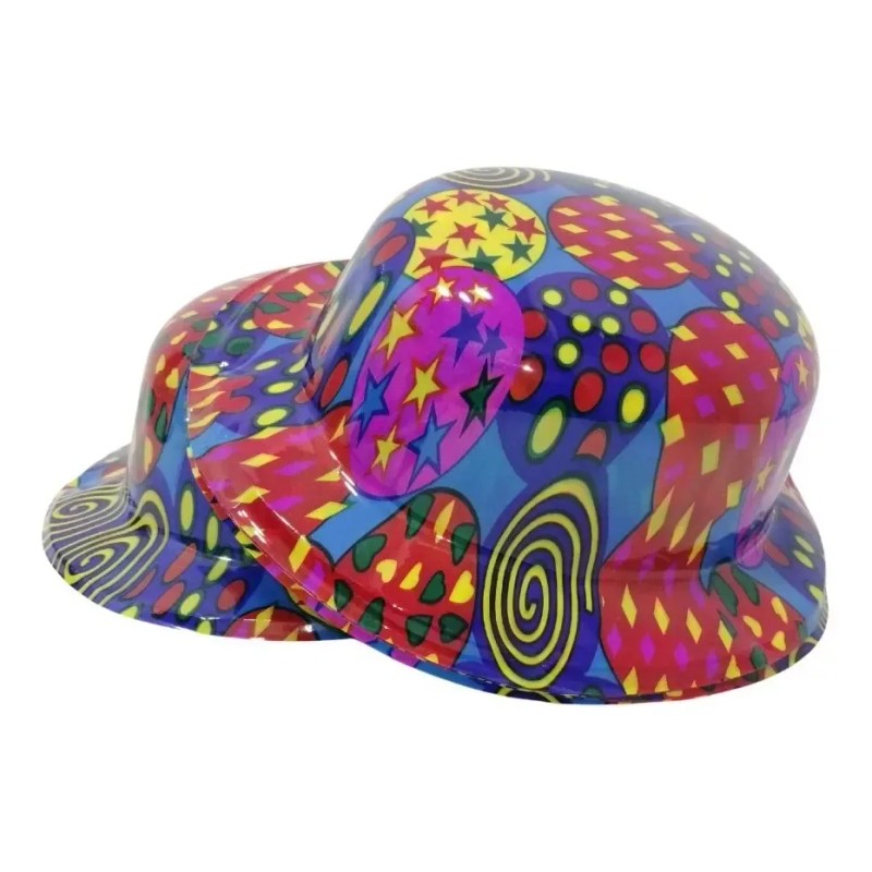 36 Sombrero Bombin Neon Plastico Fiesta Boda Evento Batucada Color