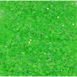 MajorCrafts 500pcs 6.5mm ss30 Jelly AB Flat Back Round 14 Facets Resin Rhinestones Arts and Crafts Embellishment Gems (Bright Green AB C80)