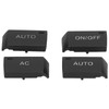 4pcs Air Conditioning Switch Covers A/C AUTO ON/OFF Plastic Black