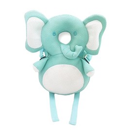 Baby Walker Protective Toddler Adjustable Baby Walker Head Protector Backpack Baby Head Protection Safety Pad Cushion Backpack Wear with Kneepad for Crawling (Green-Elephant)