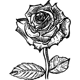 A8 'Rose' Unmounted Rubber Stamp (RS00018108)