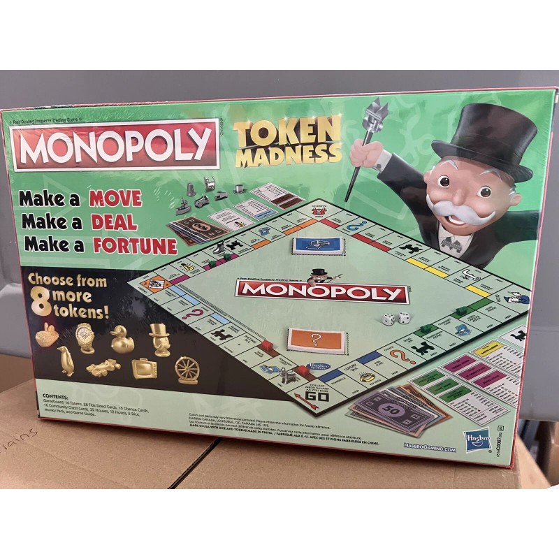 Hasbro MONOPOLY Token Madness 2015 Game / 16 Tokens. New.