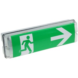 ChiliTec LED escape route light, emergency light, emergency light, emergency lighting, ceiling mounting, IP65, waterproof, detection up to 25 m, according to EN-61547, with directional signs,