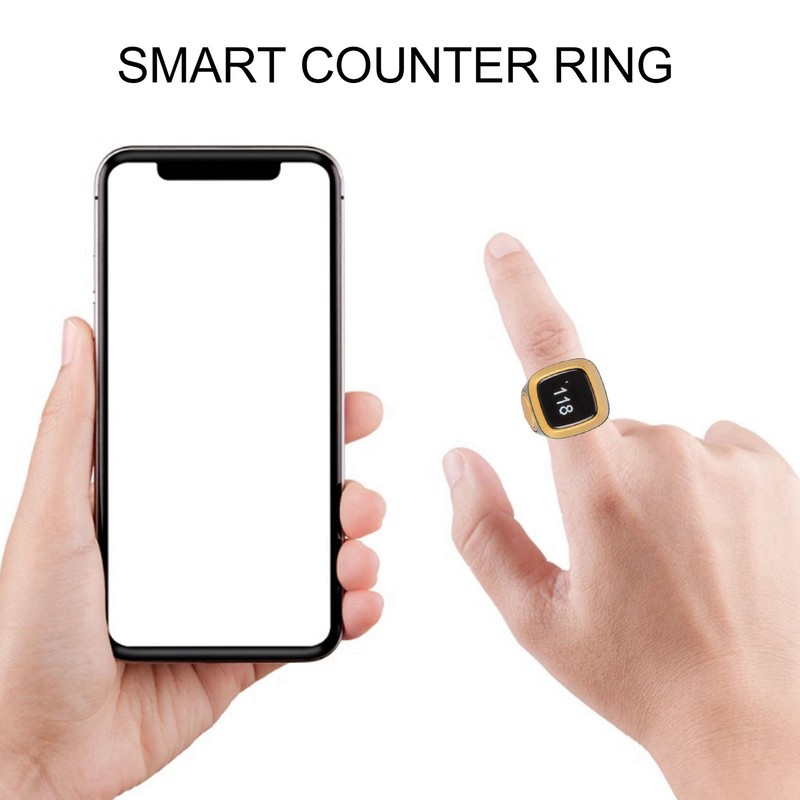 18mm Electronic Counter 0.49in Digital Display Intelligent Counting Finger Ring