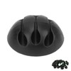 50pcs Cable Clip 3 Hole Silica Gel AntiCorrosion Black Adhesive