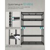 SONGMICS 5-Tier Storage Shelves, Heavy-Duty Garage Shelving, Adjustable Shelving Unit,