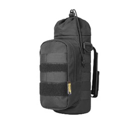 Rhinowalk Insulated Bottle Bag, 1.5 L, Expandable Molle Water Bottle Bag with Shoulder Strap, Waterproof Bottle Holder for Motorcycle, Bike, Hiking, Camping and Travel