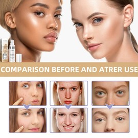 Foundation Color Changing,Colour Changing Mature Skin Foundation,Flawless Colour Changing Foundation Makeup,Foundation Full Coverage,Skin Tint,Baked Foundation,Makeup Foundation,Liquid Foundation