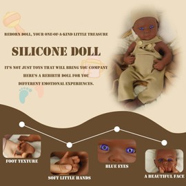 AuroraVita 20.1in Realistic Full Silicone Reborn Baby Girl Doll with Soft Body Not Vinyl with Toy Accessories Birthday Gifts for Kids