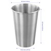 SOUJAP 10 PCS 16 oz Stainless Steel Cups, 500 ml