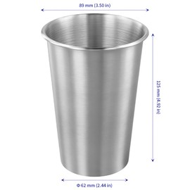 SOUJAP 10 PCS 16 oz Stainless Steel Cups, 500 ml Stackable Tumbler Metal Pint Drinking Cup for Home, Camping, Party