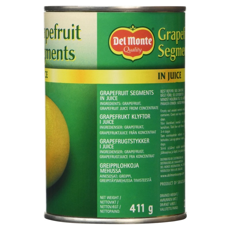 Del Monte Grapefruit Segments in Juice, 411g