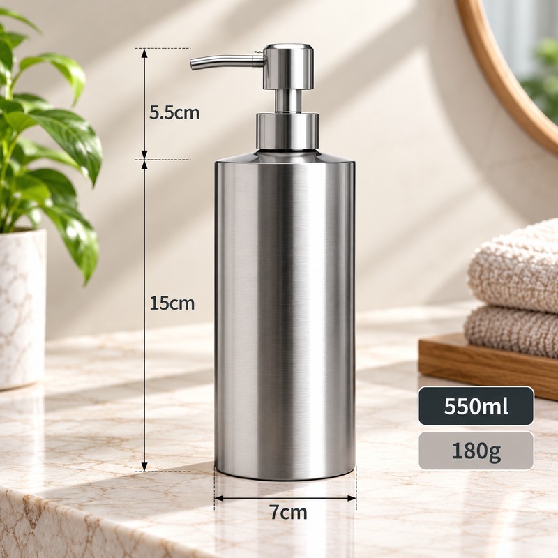 Countertop Soap Dispenser for Kitchen & Bathroom – Metal Pump