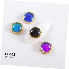 LALAFINA 1set Creative Opal Nail Art Decals Unique Nail Ornament Stickers for Women Girls Easy to Apply for Parties Events Fashionable