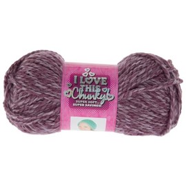 Hobby Lobby Love It Chunky Yarn, Mauve, 100% Acrylic, Bulky Weight 5, 3.5 oz, 109 yds/Skein, Machine Washable, Soft, Thick