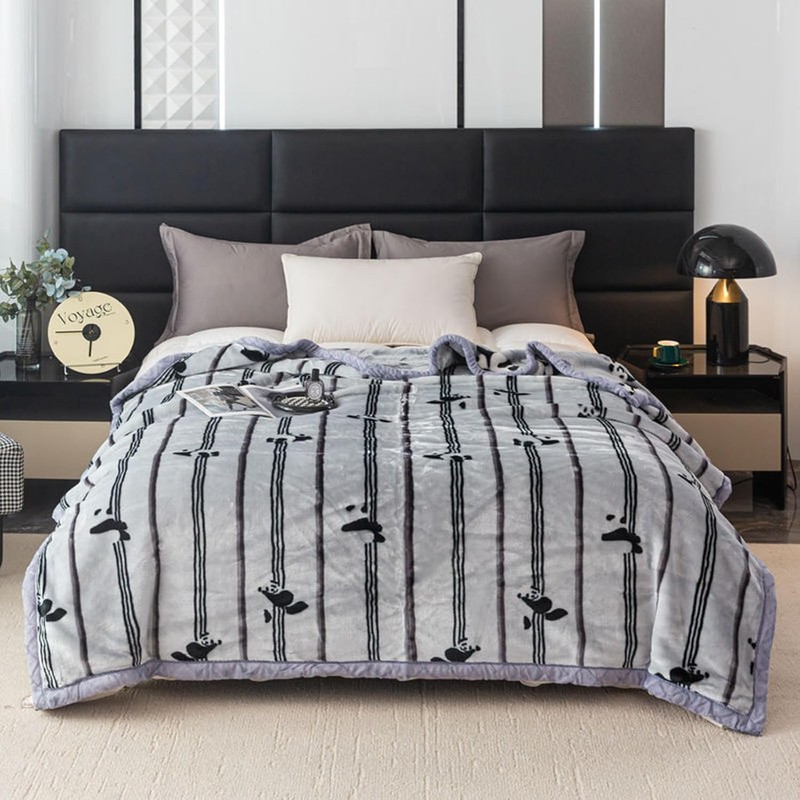 LGYKUMEG Heavy Korean Mink Blanket 71"X87", Fleece Plush Blanket for